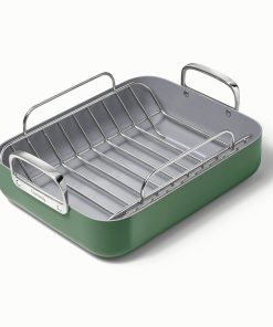 Roasting Pan16x13?? Non-Stick Ceramic Pan With Rack