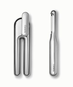 Kitchen Gadget DuoDurable stainless steel for opening and peeling with ease.