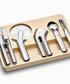 Kitchen Gadget Set5 tools made from premium, non-toxic stainless steel. Organizer included.
