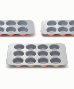 Muffin Pan Trio12-Cup & 6-Cup Non-Stick Ceramic Muffin Pans